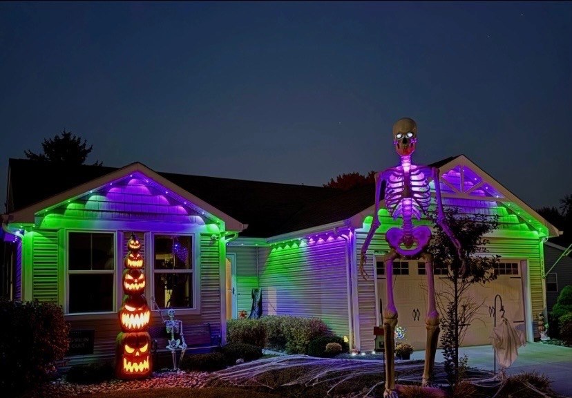 Permanent LED install, Halloween colors