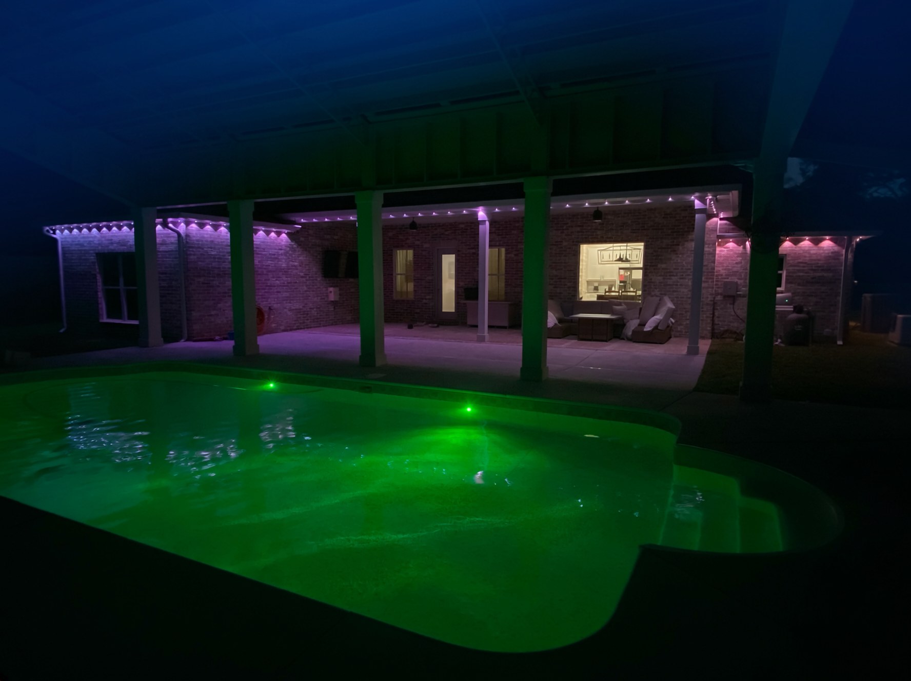 Permanent LED install, pool and patio