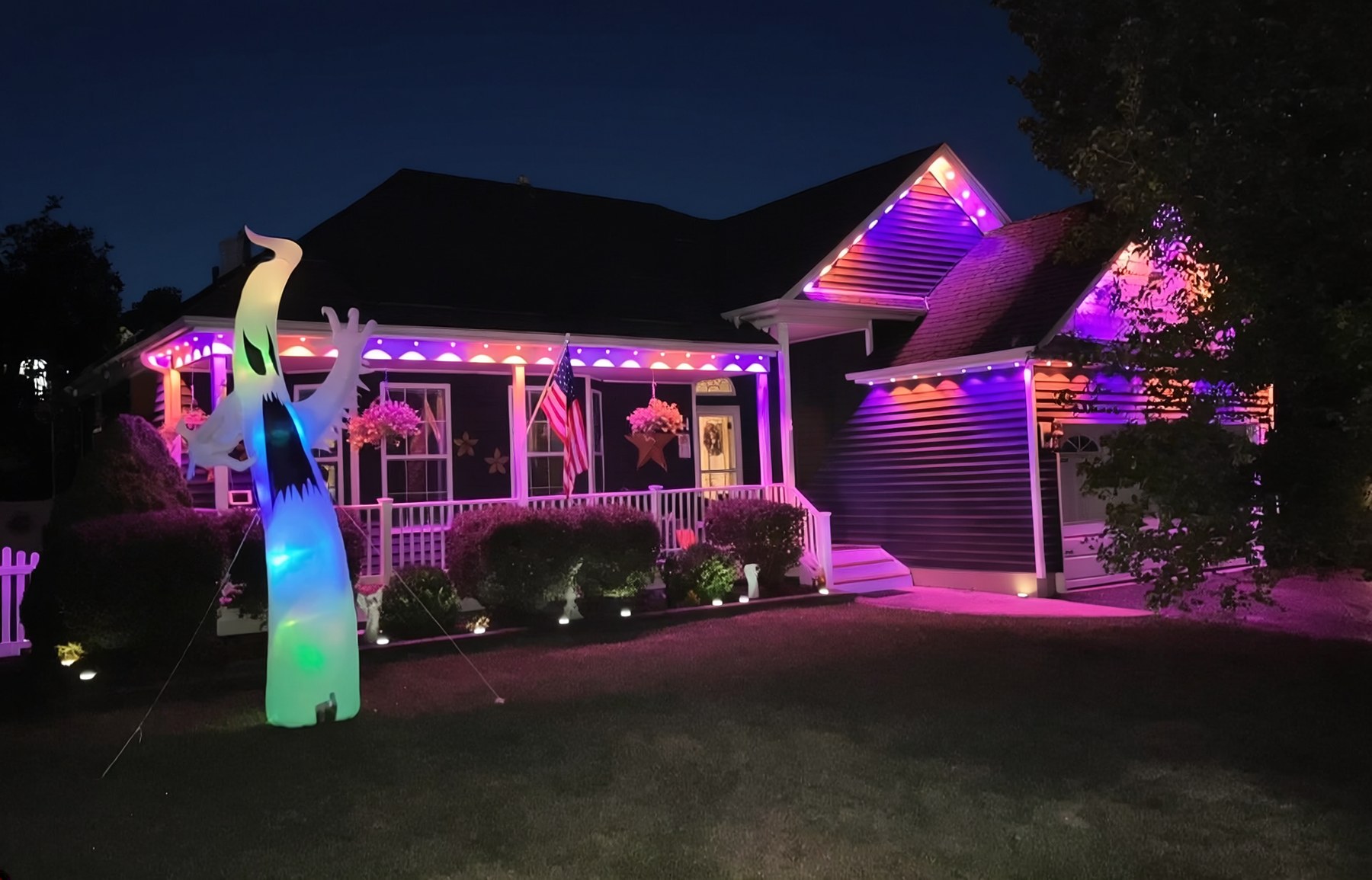 Permanent LED install, Halloween purple